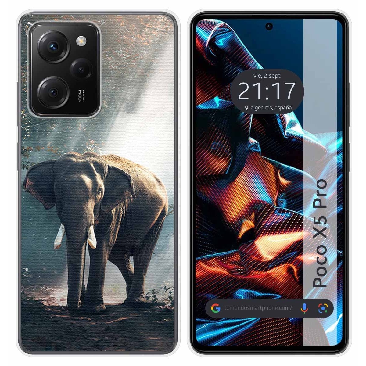Funda Silicona compatible con Xiaomi POCO X5 Pro 5G diseño Elefante Dibujos