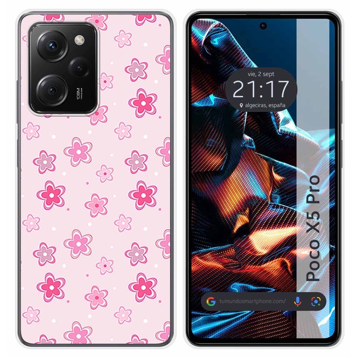 Funda Silicona compatible con Xiaomi POCO X5 Pro 5G diseño Flores Dibujos