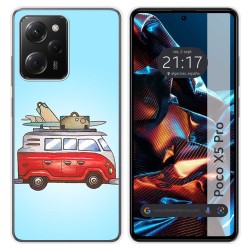 Funda Silicona compatible con Xiaomi POCO X5 Pro 5G diseño Furgoneta Dibujos