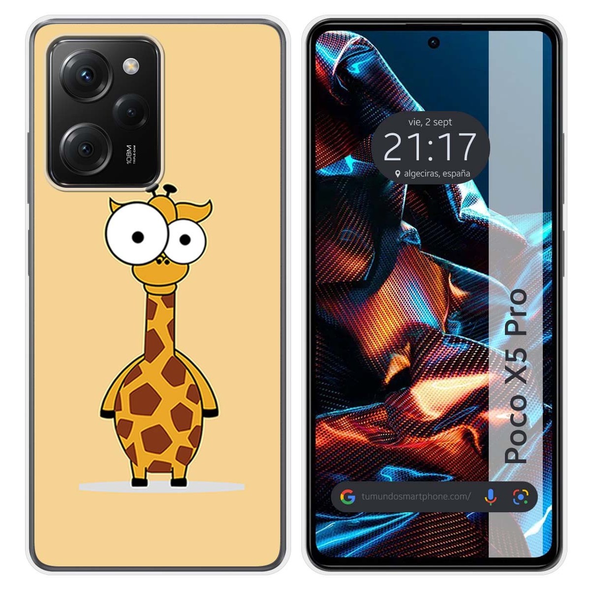 Funda Silicona compatible con Xiaomi POCO X5 Pro 5G diseño Jirafa Dibujos
