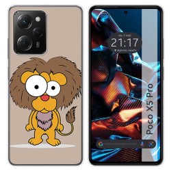 Funda Silicona compatible con Xiaomi POCO X5 Pro 5G diseño Leon Dibujos