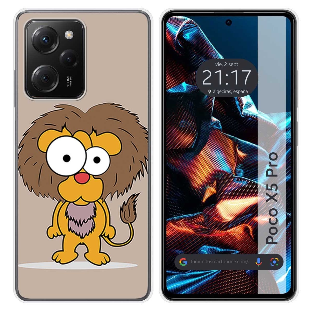 Funda Silicona compatible con Xiaomi POCO X5 Pro 5G diseño Leon Dibujos