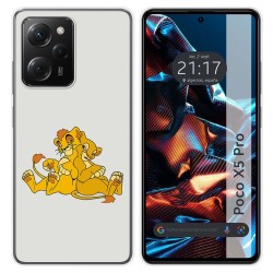Funda Silicona compatible con Xiaomi POCO X5 Pro 5G diseño Leones Dibujos