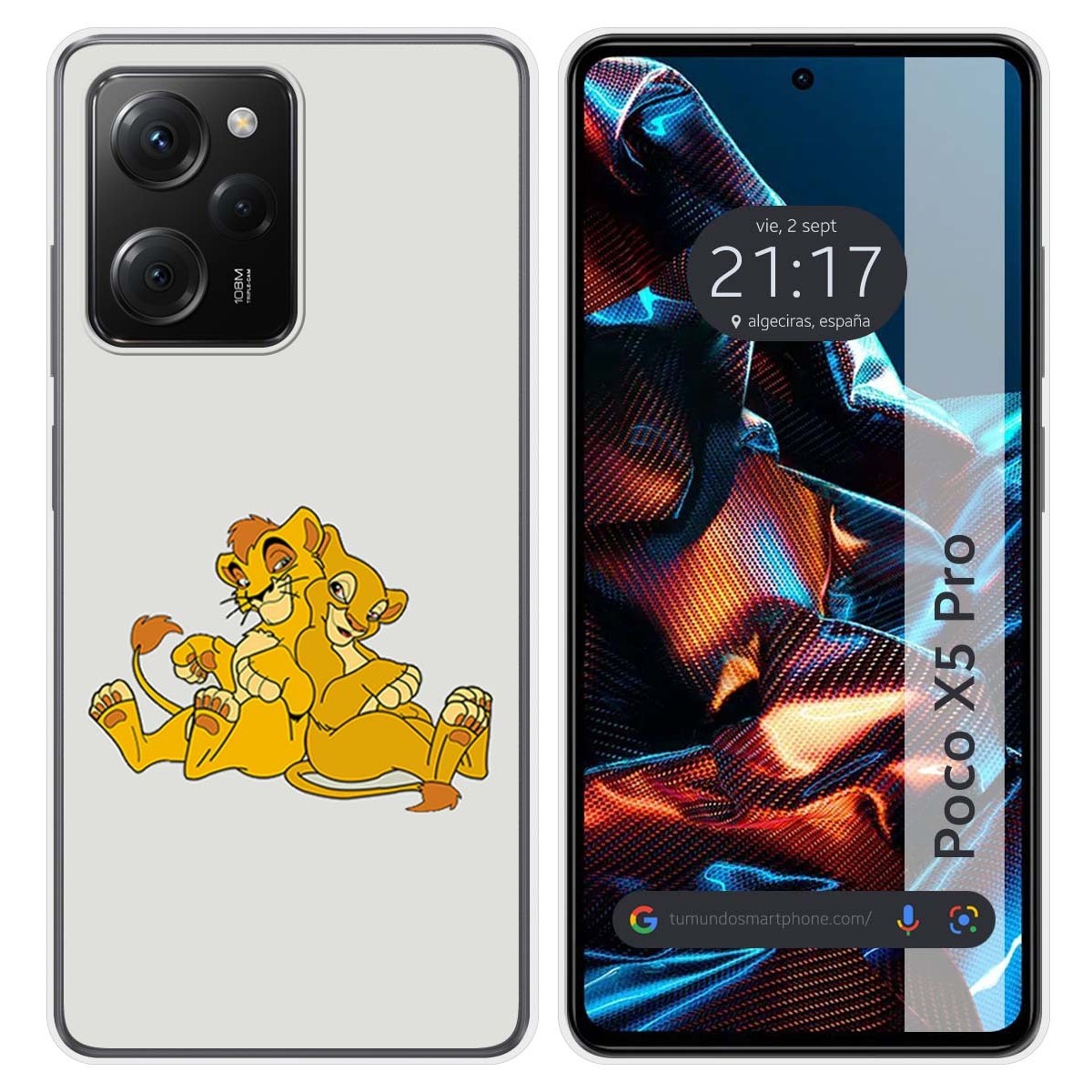 Funda Silicona compatible con Xiaomi POCO X5 Pro 5G diseño Leones Dibujos