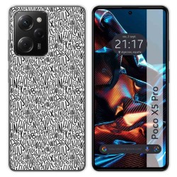 Funda Silicona compatible con Xiaomi POCO X5 Pro 5G diseño Letras Dibujos