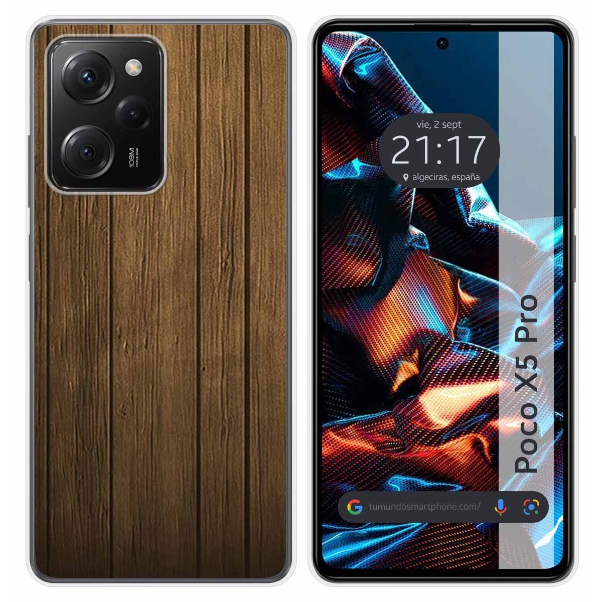 Funda Silicona compatible con Xiaomi POCO X5 Pro 5G diseño Madera Dibujos