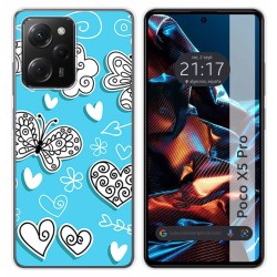 Funda Silicona compatible con Xiaomi POCO X5 Pro 5G diseño Mariposas Dibujos
