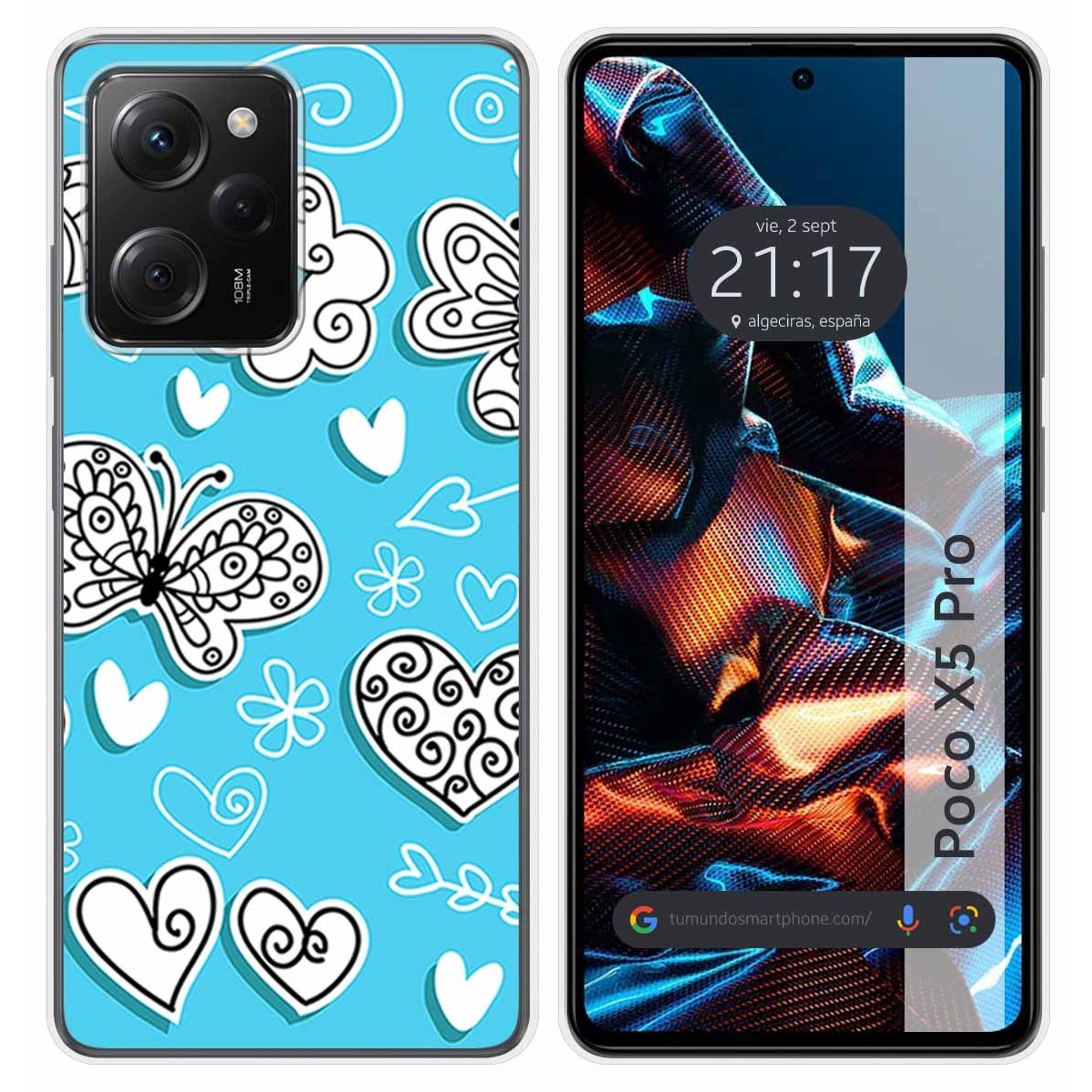 Funda Silicona compatible con Xiaomi POCO X5 Pro 5G diseño Mariposas Dibujos
