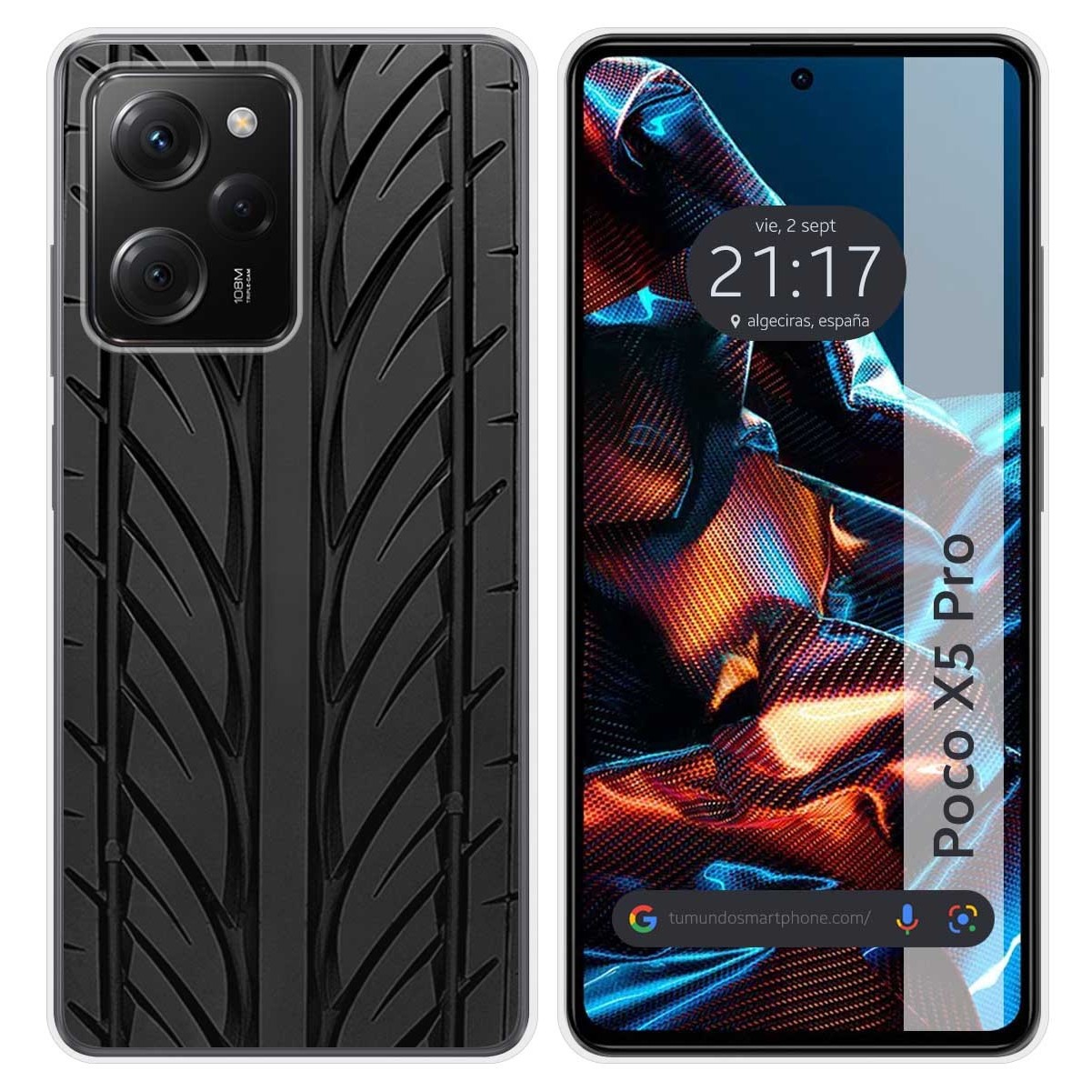 Funda Silicona compatible con Xiaomi POCO X5 Pro 5G diseño Neumatico Dibujos