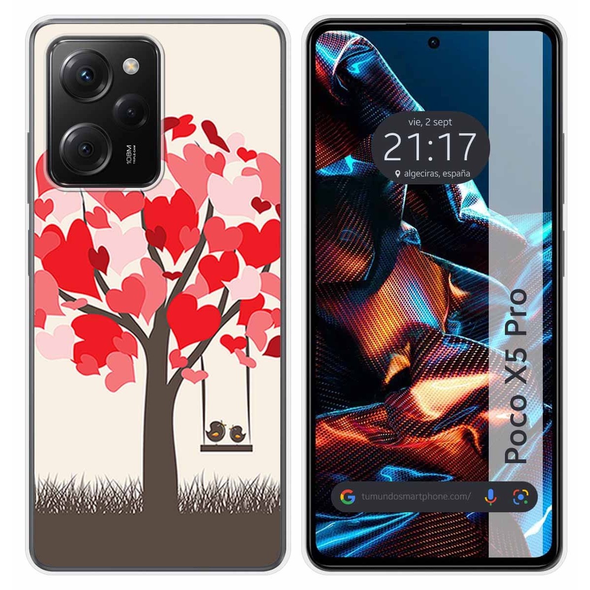 Funda Silicona compatible con Xiaomi POCO X5 Pro 5G diseño Pajaritos Dibujos