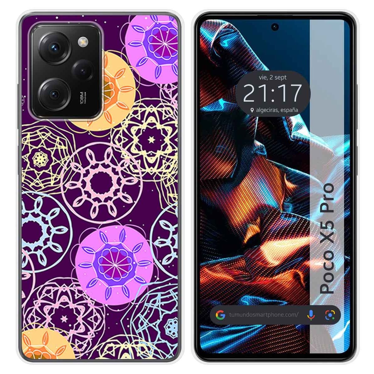 Funda Silicona compatible con Xiaomi POCO X5 Pro 5G diseño Radial Dibujos