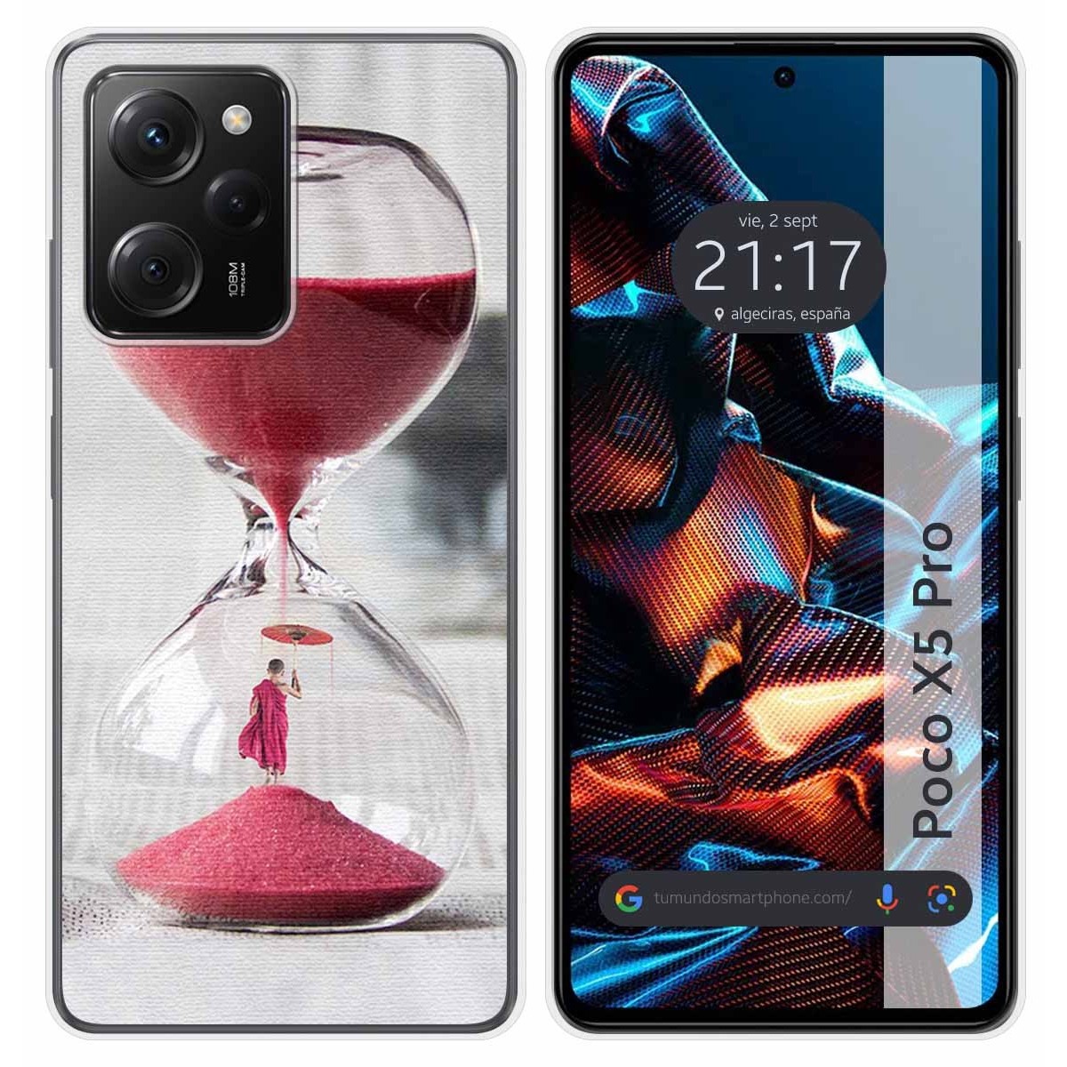 Funda Silicona compatible con Xiaomi POCO X5 Pro 5G diseño Reloj Dibujos