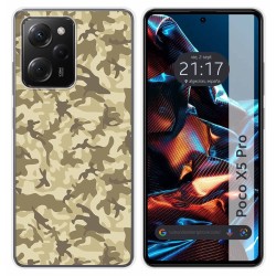 Funda Silicona compatible con Xiaomi POCO X5 Pro 5G diseño Sand Camuflaje Dibujos