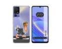 Funda Silicona Transparente para TCL 40 SE diseño Avestruz Dibujos
