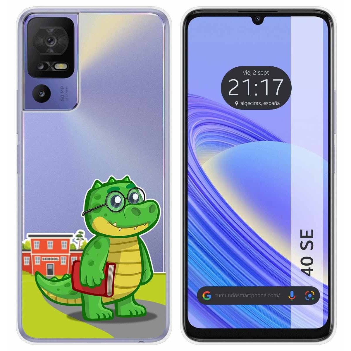 Funda Silicona Transparente para TCL 40 SE diseño Coco Dibujos