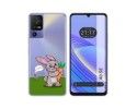 Funda Silicona Transparente para TCL 40 SE diseño Conejo Dibujos