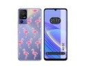 Funda Silicona Transparente para TCL 40 SE diseño Flamenco Dibujos