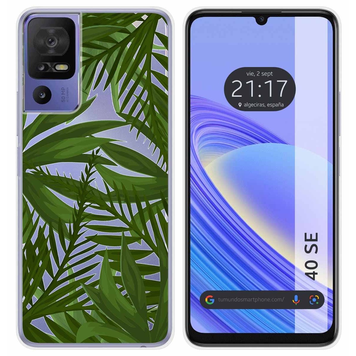 Funda Silicona Transparente para TCL 40 SE diseño Jungla Dibujos