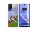 Funda Silicona Transparente para TCL 40 SE diseño Panda Dibujos