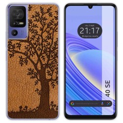 Funda Silicona para TCL 40 SE diseño Cuero 03 Dibujos