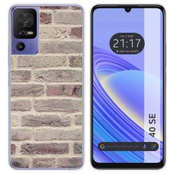 Funda Silicona para TCL 40 SE diseño Ladrillo 01 Dibujos