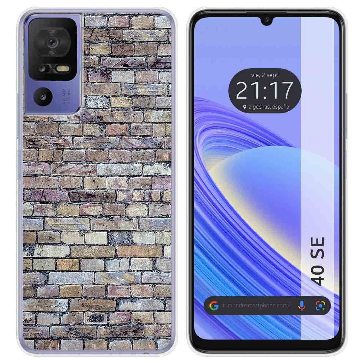 Funda Silicona para TCL 40 SE diseño Ladrillo 02 Dibujos