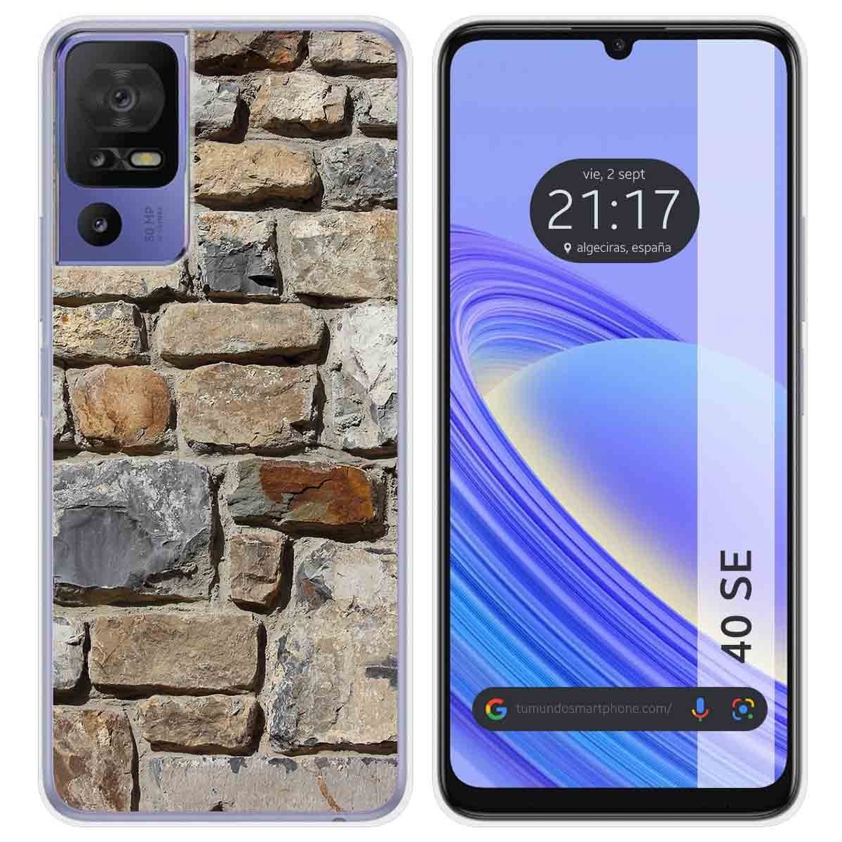 Funda Silicona para TCL 40 SE diseño Ladrillo 03 Dibujos