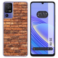 Funda Silicona para TCL 40 SE diseño Ladrillo 04 Dibujos