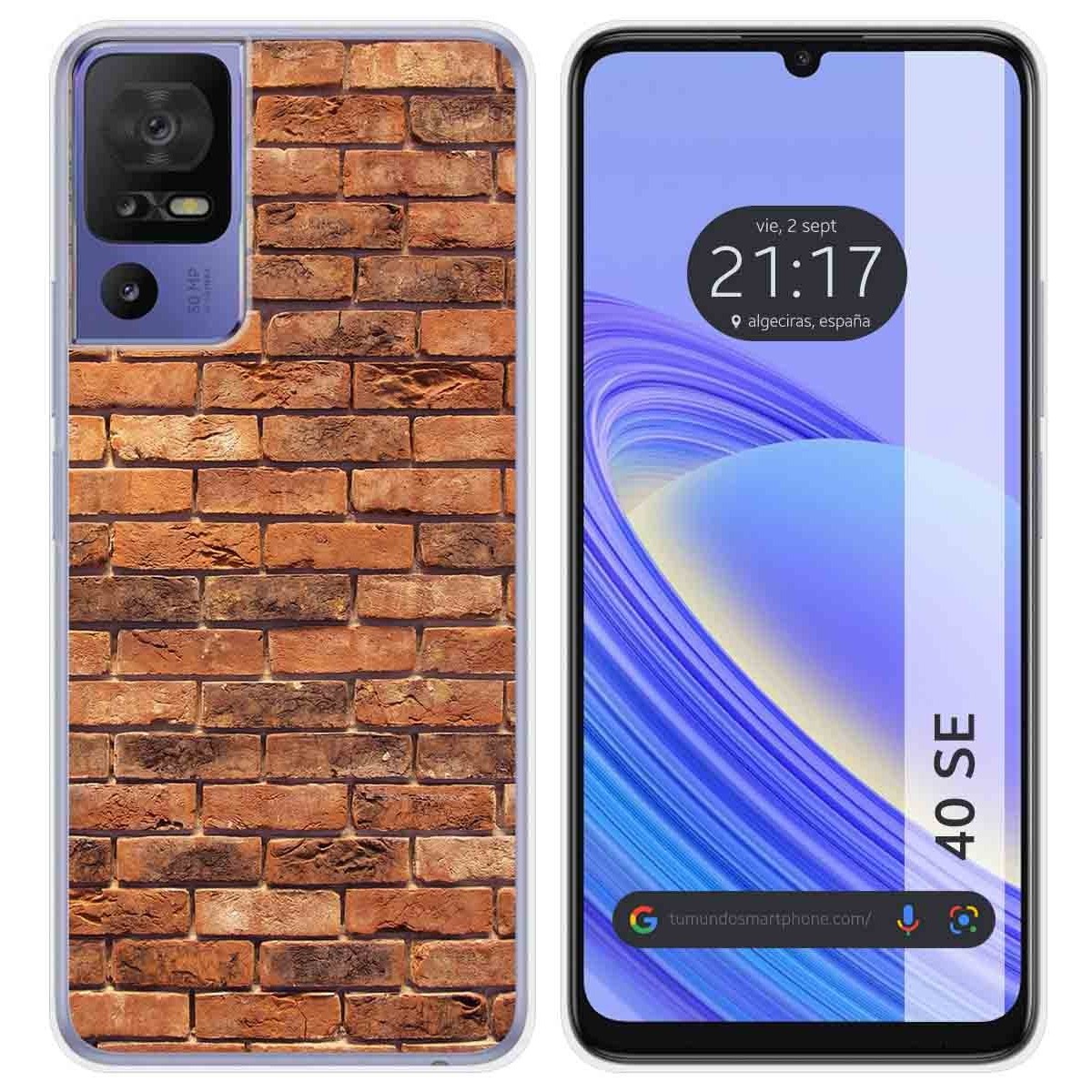 Funda Silicona para TCL 40 SE diseño Ladrillo 04 Dibujos