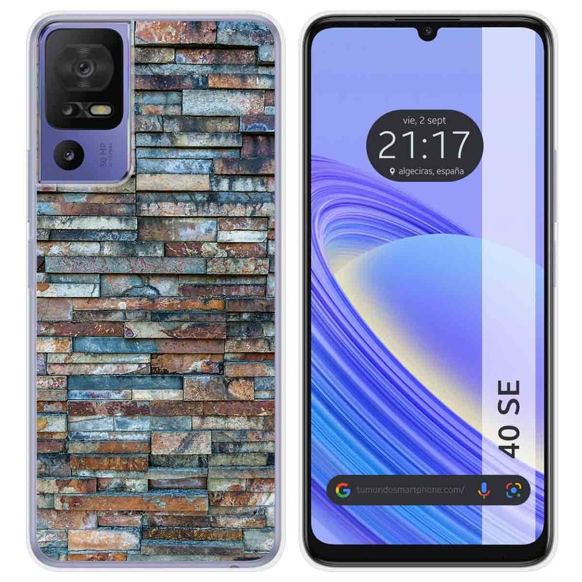 Funda Silicona para TCL 40 SE diseño Ladrillo 05 Dibujos