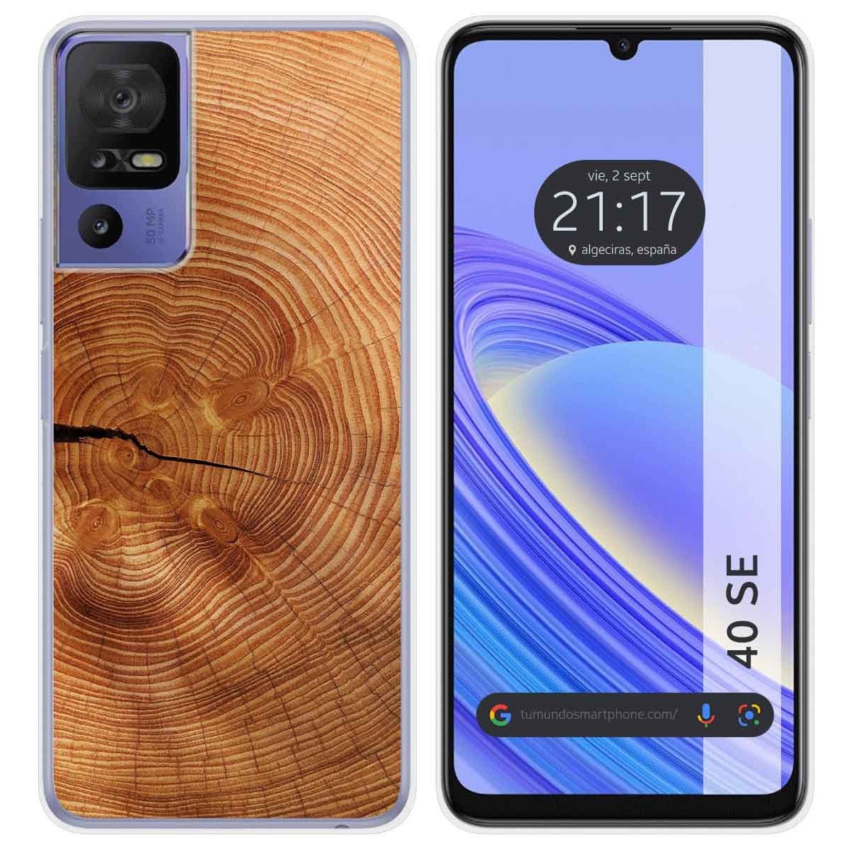 Funda Silicona para TCL 40 SE diseño Madera 04 Dibujos