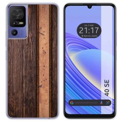 Funda Silicona para TCL 40 SE diseño Madera 05 Dibujos