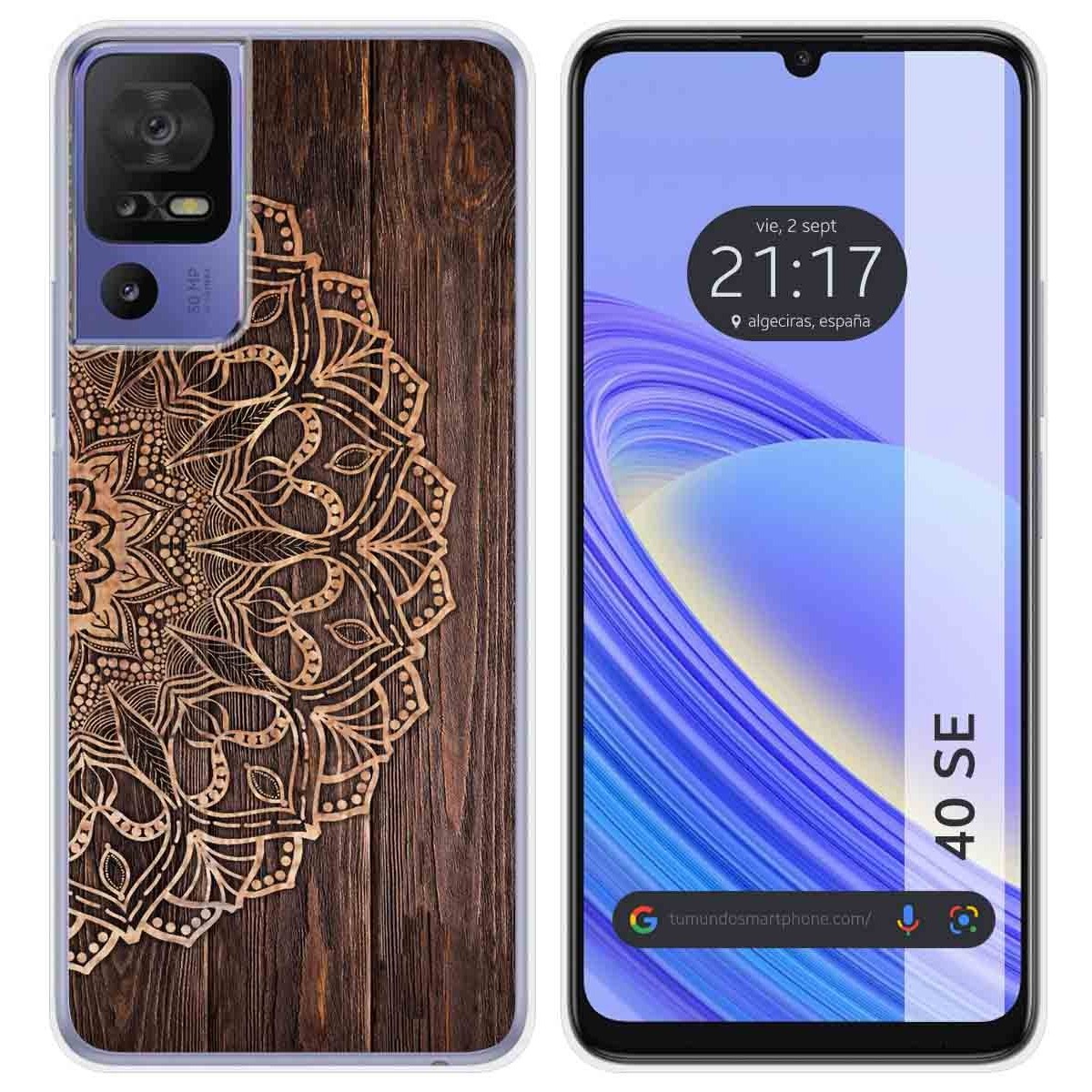 Funda Silicona para TCL 40 SE diseño Madera 06 Dibujos