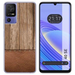 Funda Silicona para TCL 40 SE diseño Madera 09 Dibujos