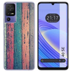 Funda Silicona para TCL 40 SE diseño Madera 10 Dibujos