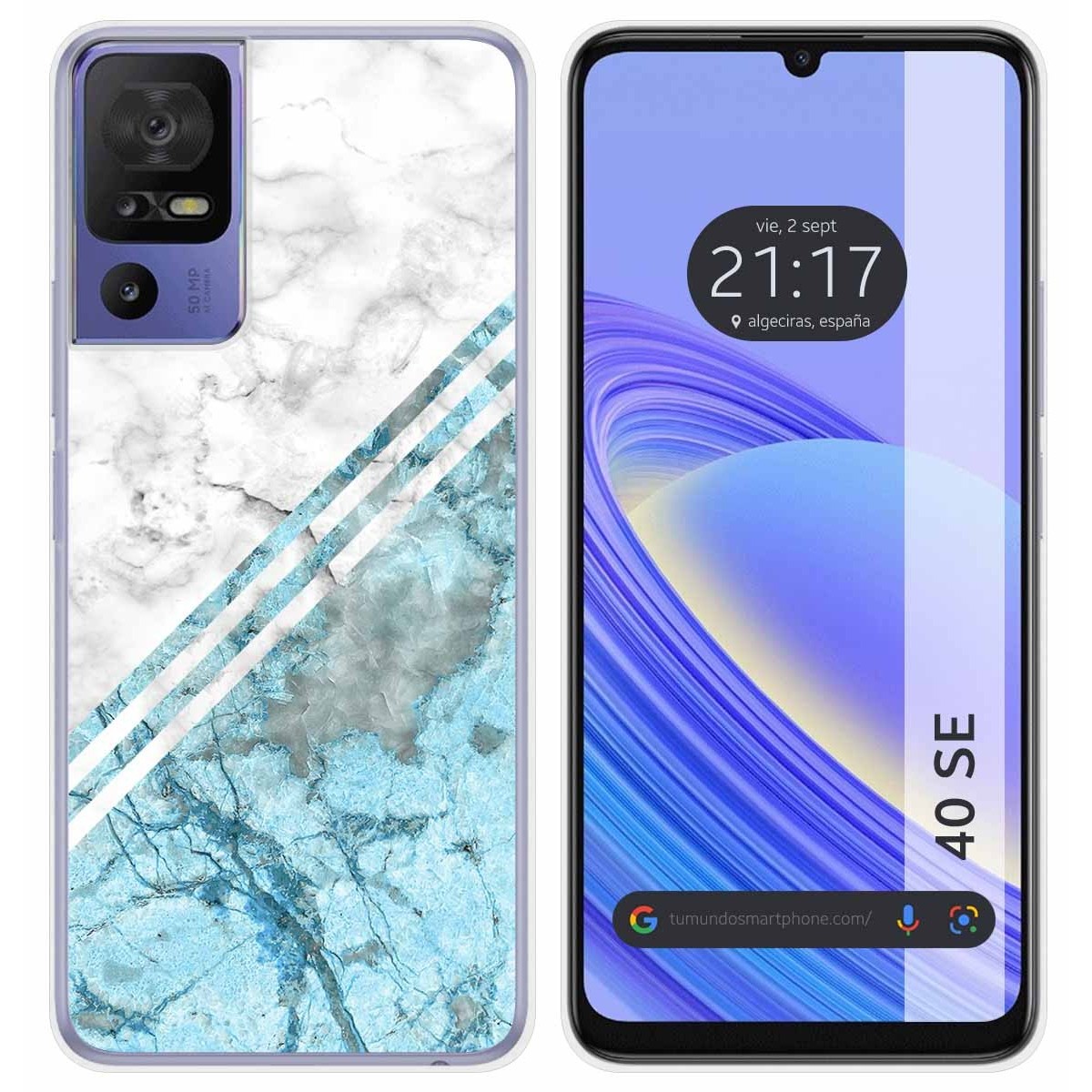 Funda Silicona para TCL 40 SE diseño Mármol 02 Dibujos