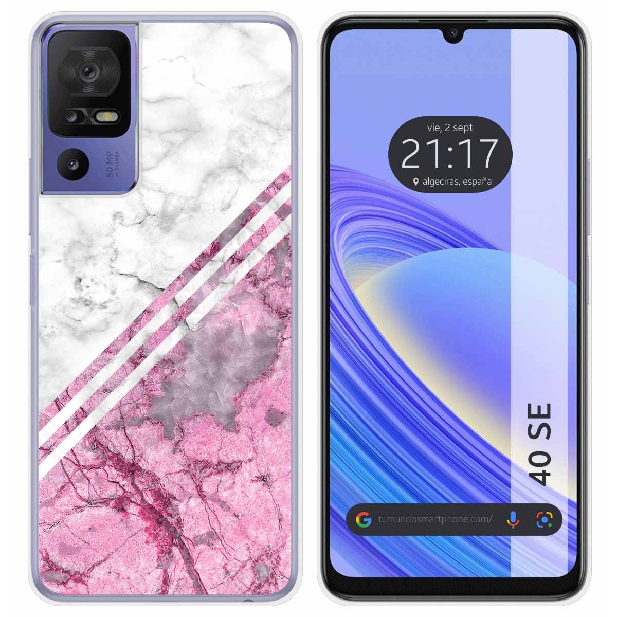 Funda Silicona para TCL 40 SE diseño Mármol 03 Dibujos