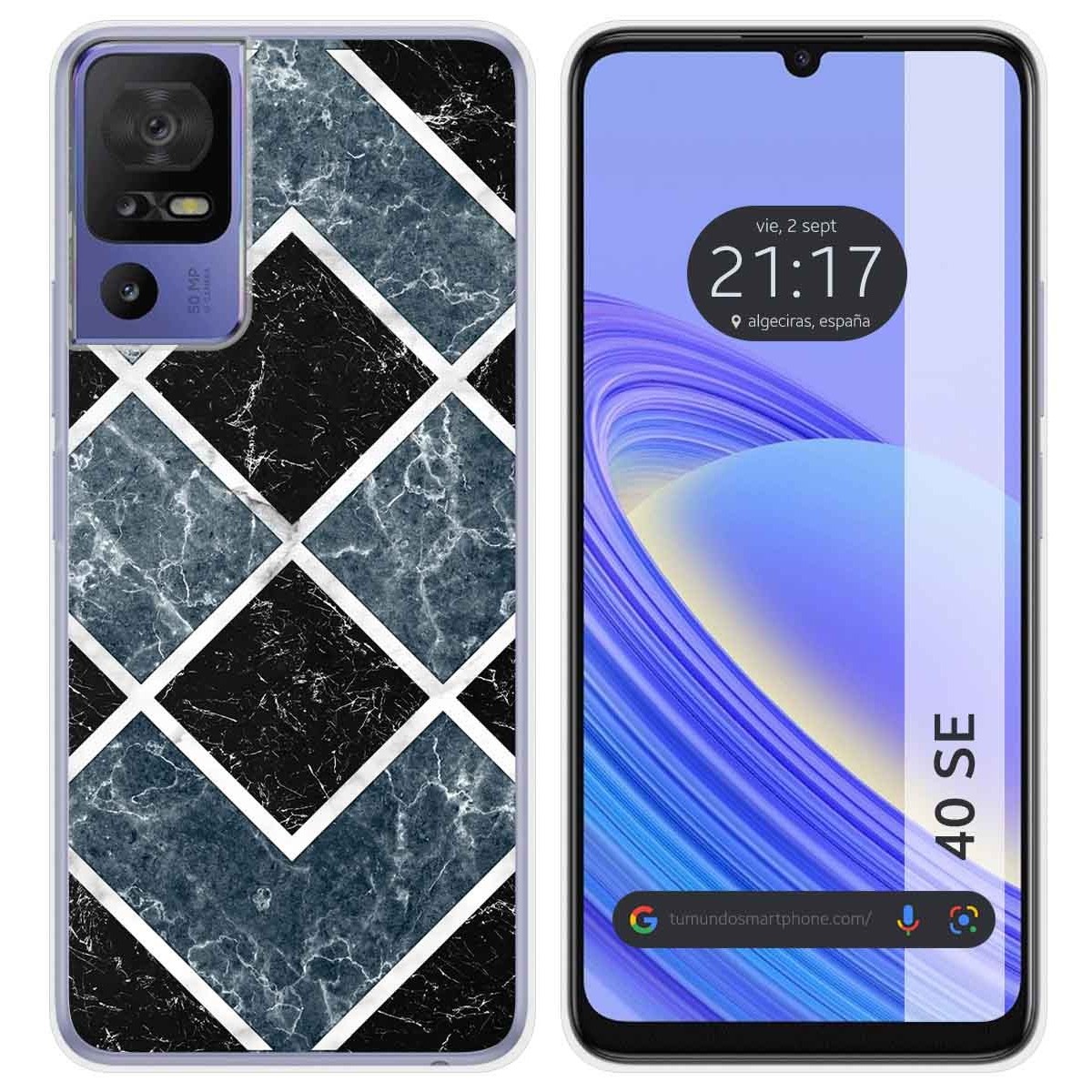 Funda Silicona para TCL 40 SE diseño Mármol 06 Dibujos