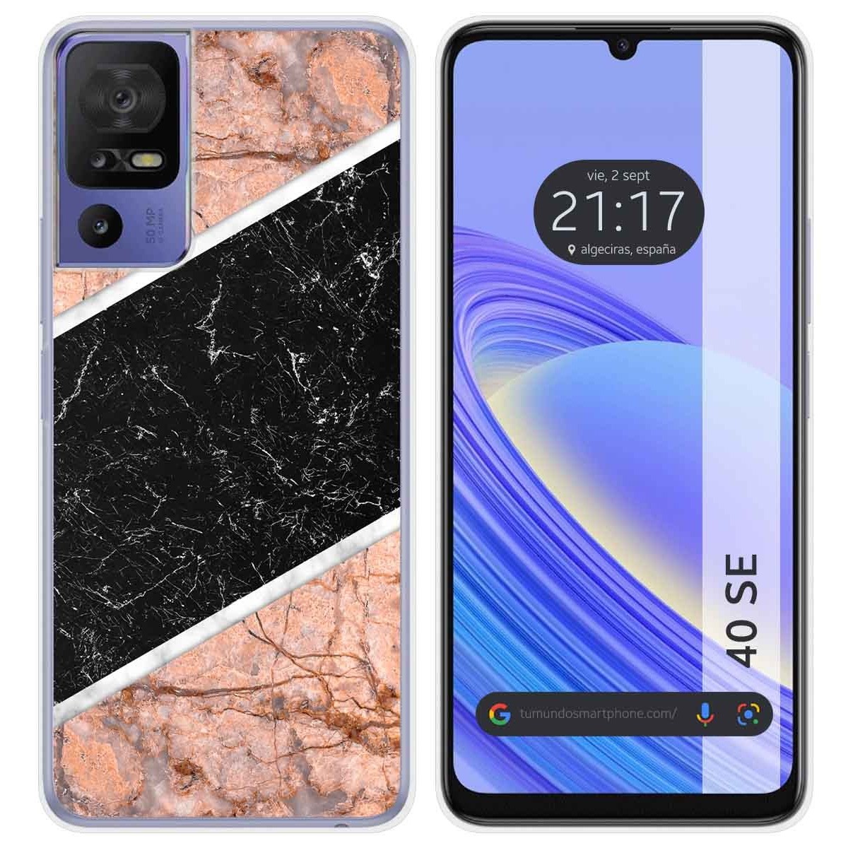 Funda Silicona para TCL 40 SE diseño Mármol 07 Dibujos