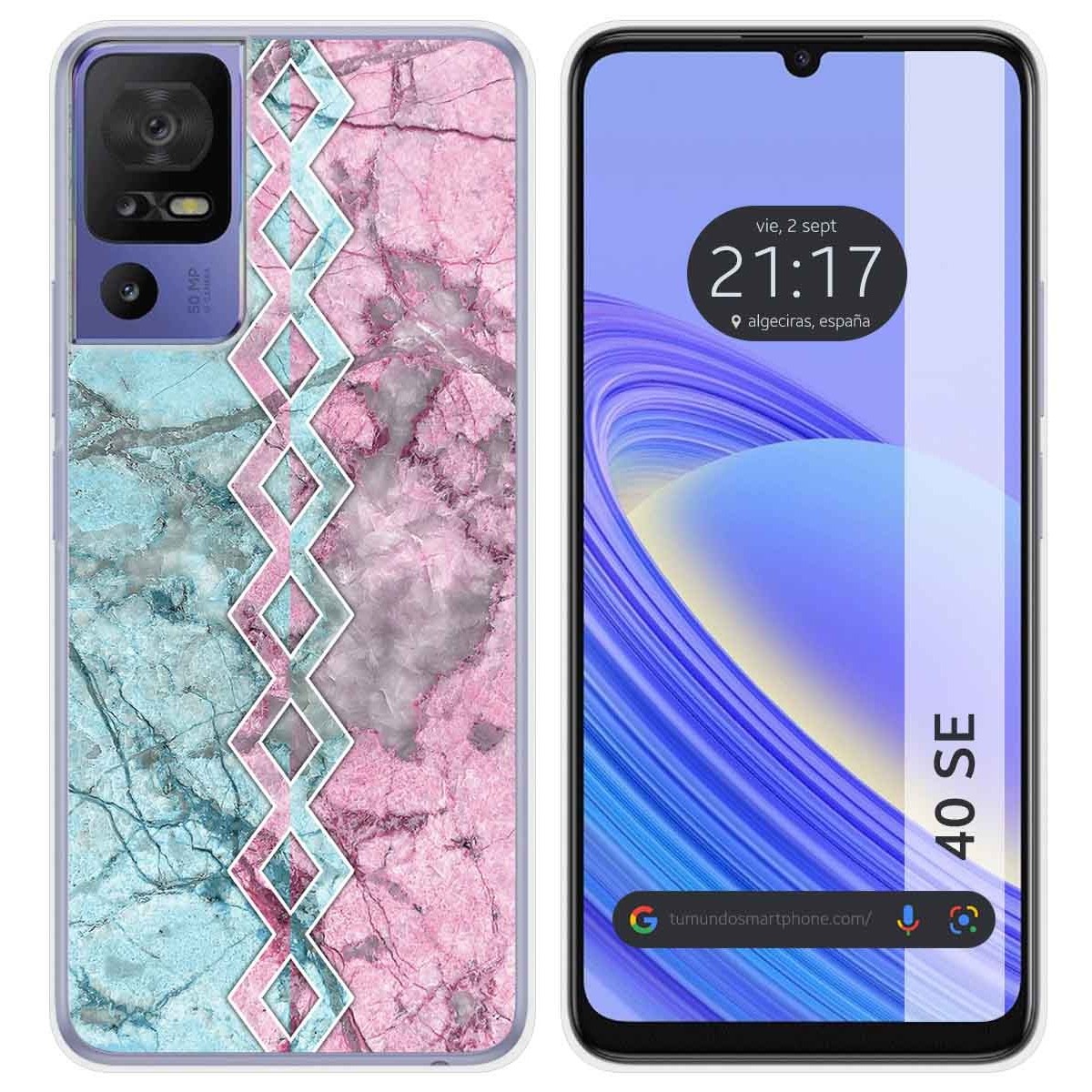 Funda Silicona para TCL 40 SE diseño Mármol 08 Dibujos