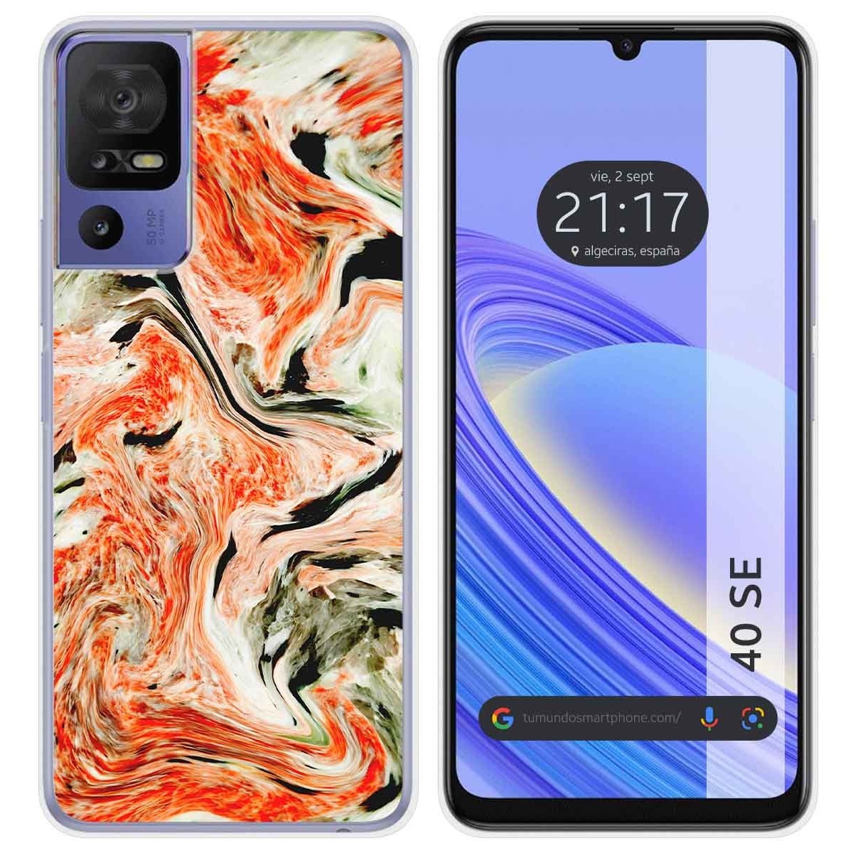 Funda Silicona para TCL 40 SE diseño Mármol 12 Dibujos