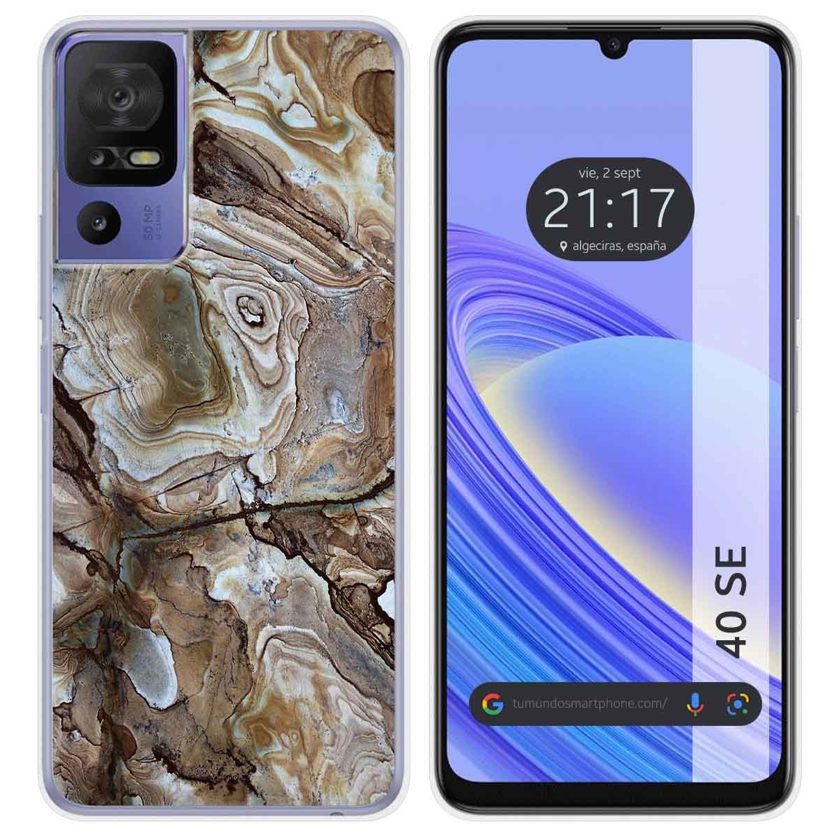 Funda Silicona para TCL 40 SE diseño Mármol 14 Dibujos