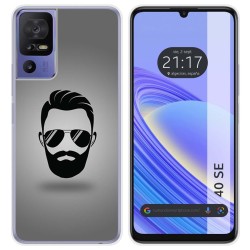 Funda Silicona para TCL 40 SE diseño Barba Dibujos