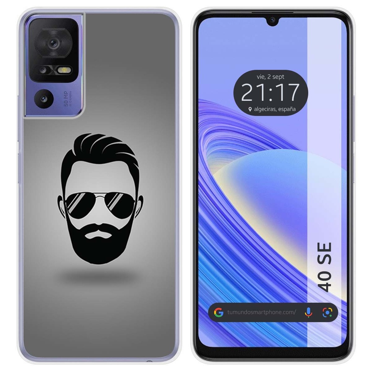 Funda Silicona para TCL 40 SE diseño Barba Dibujos