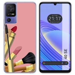 Funda Silicona para TCL 40 SE diseño Brochas Dibujos