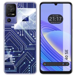 Funda Silicona para TCL 40 SE diseño Circuito Dibujos