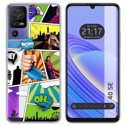 Funda Silicona para TCL 40 SE diseño Comic Dibujos