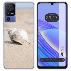 Funda Silicona para TCL 40 SE diseño Concha Dibujos