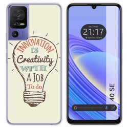 Funda Silicona para TCL 40 SE diseño Creativity Dibujos