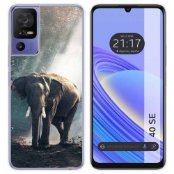 Funda Silicona para TCL 40 SE diseño Elefante Dibujos